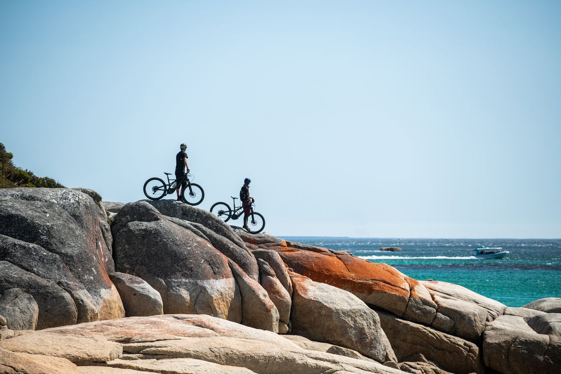 Stu Gibson St Helens Bikes on rocks